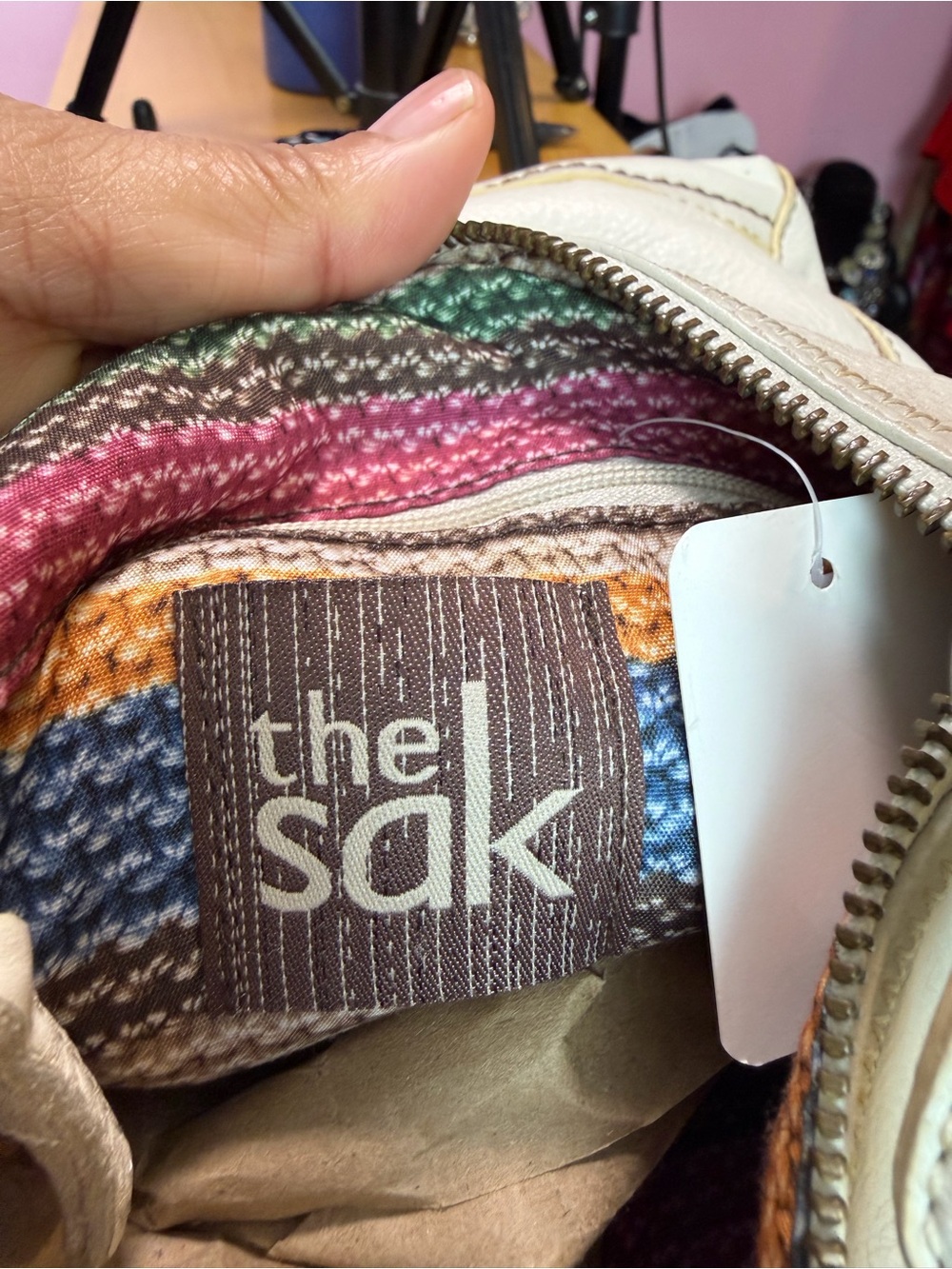 The Sak Cream Crossbody Bag – Soft Leather Everyday Sling - Picture 10 of 16